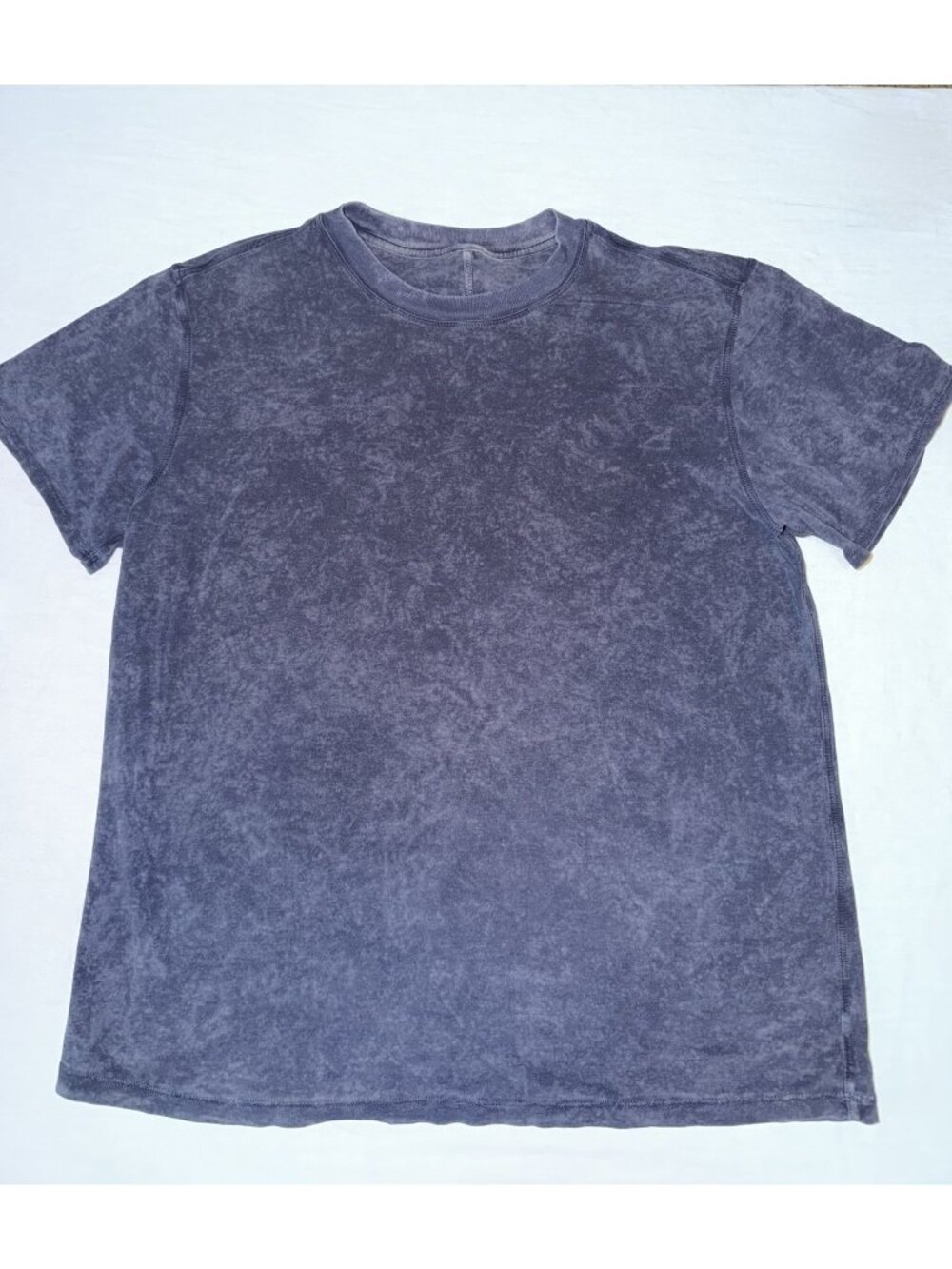 Lululemon All Yours Tee Cloudy Wash Blue Mineral Acid Dye Boxy T-Shirt Sz 6 / 8